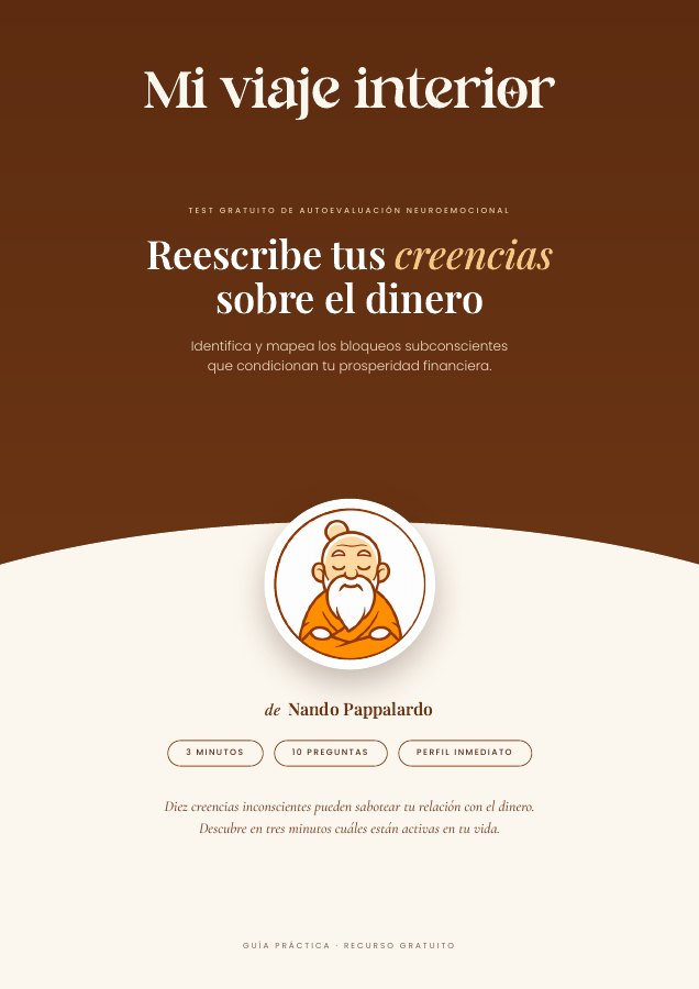 El informe «Reescribe tus creencias sobre el dinero», con la portada y la página del test.